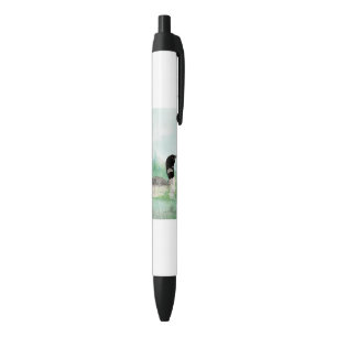 Stylo Noir Aquarelle Sauvage Oiseau Loin commun art