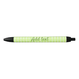 Stylo Noir Aquarelle vert plaid ginham personnalisé ajouter t