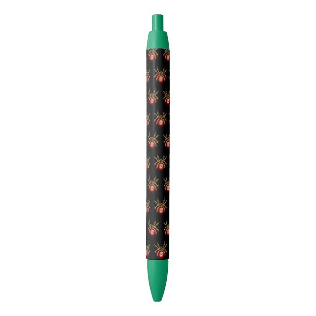 Stylo Noir Araignée en vapeur noire (devant Vertical)