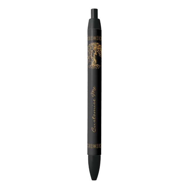 Stylo Noir Arbre de vie Mehndi (henné) (devant Vertical)