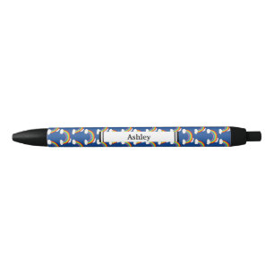 Stylo Noir Arc en ciel avec nuages blancs Personnaliser