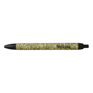 Stylo Noir Argent or brillant foncé parties scintillant ombre