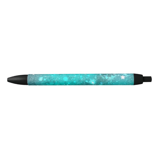 Stylo Noir Arrière - plan à huile Turquoise de la menthe (Devant)