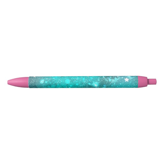 Stylo Noir Arrière - plan à huile Turquoise de la menthe (Devant)