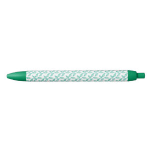 Stylo Noir Arrière - plan à motif floral mignon