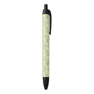 Stylo Noir Arrière - plan avec des coquilles. Tiré par la