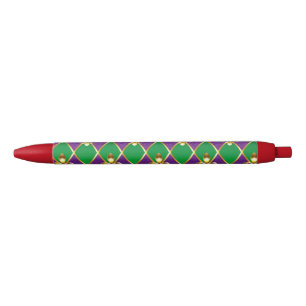 Stylo Noir Arrière - plan de bijoux Mardi Gras