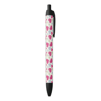 Stylo Noir Arrière - plan de coeurs