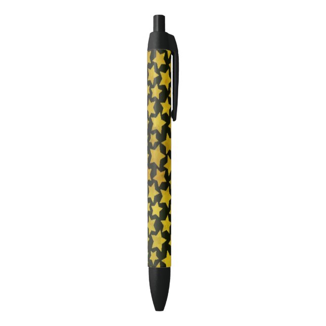 Stylo Noir Arrière - plan d'étoile (Bas (Vertical))