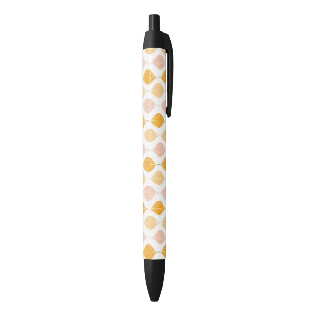 Stylo Noir Arrière - plan d'or abstrait de motif d'ogee (Bas (Vertical))