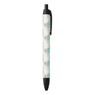 Stylo Noir arrière - plan floral