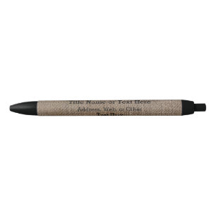 Stylo Noir Arrière - plan imprimé Brown à l'air de Burlap 