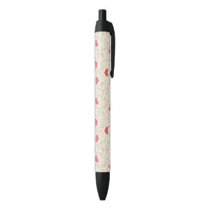 Stylo Noir Arrière - plan mignon de coeurs