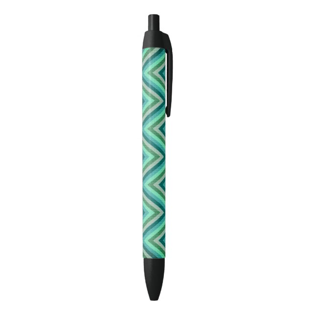 Stylo Noir Arrière - plan rayé de zigzag (Bas (Vertical))