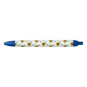 Stylo Noir Arrière - plan Sun Flowers