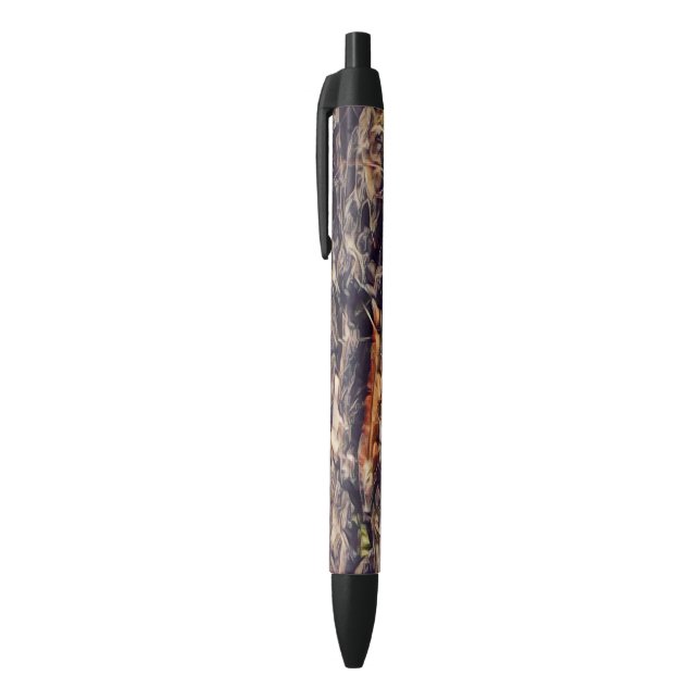 Stylo Noir Art de l'iguane orange (Haut (Vertical))