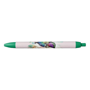 Stylo Noir Art de l'oiseau à coup de pinceau