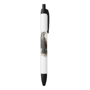 Stylo Noir Art de nature d'oiseau de Raven d'aquarelle