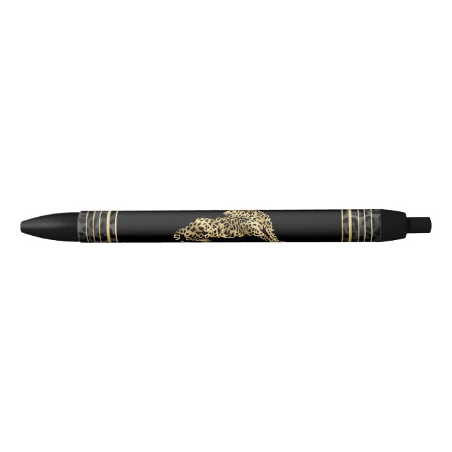 Stylo Noir Art Déco I (noir/or) (Devant)
