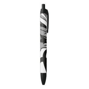 Stylo Noir Art en forme noir et blanc