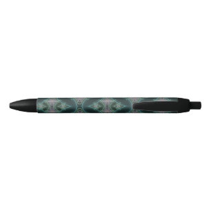 Stylo Noir Art graphique géométrique fractal sarcelle moderne