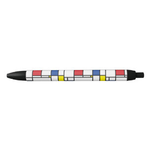 Stylo Noir Art Moderne Géométrique Minimaliste De Stijl Mondr