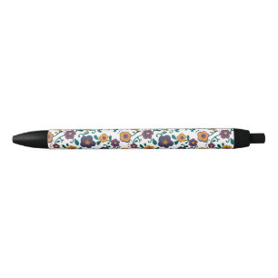 Stylo Noir Art populaire des années 70 Ditzy Retro Daisy dans