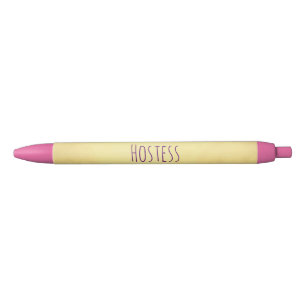 Stylo Noir Assez rose et hôtesse d'or