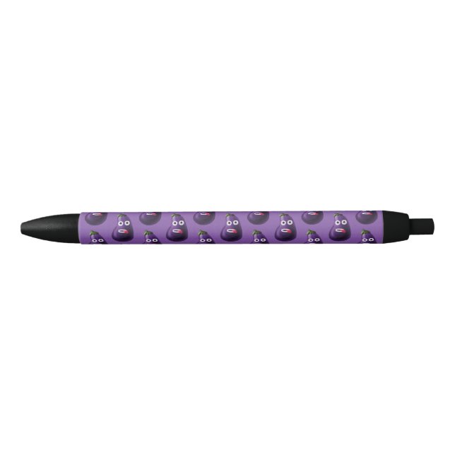 Stylo Noir Aubergine drôle pourpre de bande dessinée (Devant)