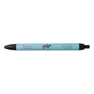 Stylo Noir Aucun endroit je serais plutôt - cheval équestre