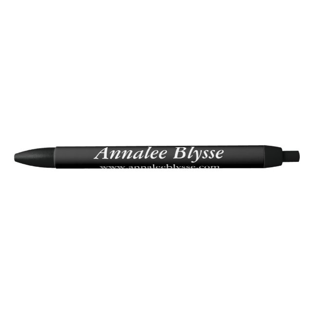 Stylo Noir Auteur promotionnel noir et blanc (Devant)