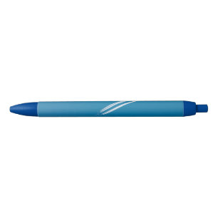 Stylo Noir Avion volant sur un arrière - plan bleu ciel
