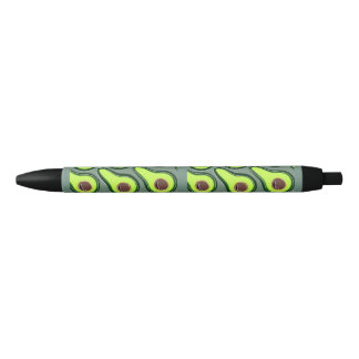 Stylo Noir Avocado Pop Art - Motif frais et amusant