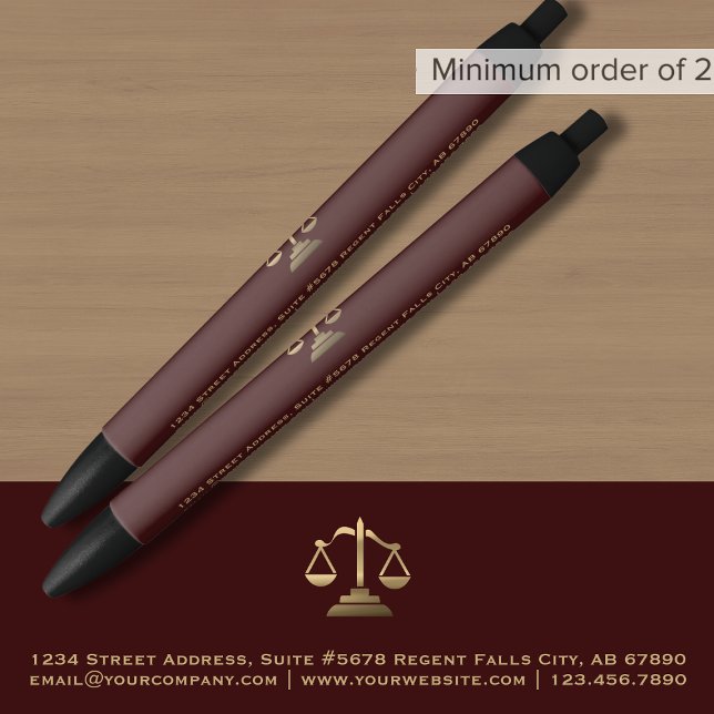 Stylo Noir Avocat Juridique Promotion (Créateur téléchargé)