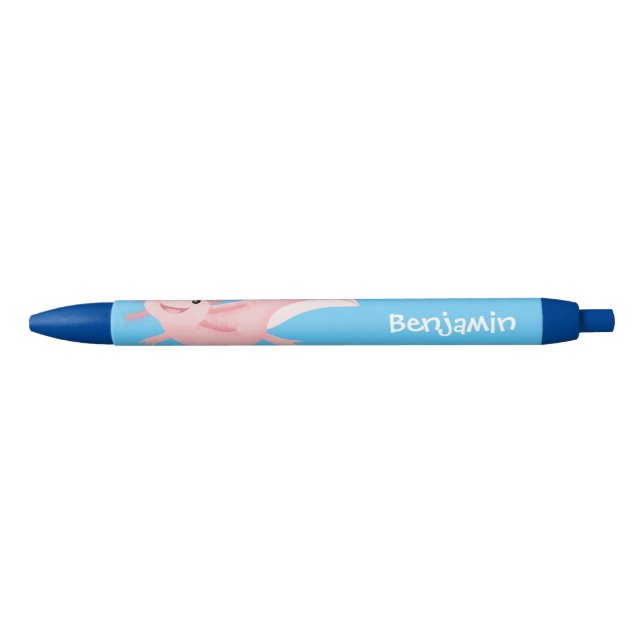 Stylo Noir axolotl rose pâle (Devant)