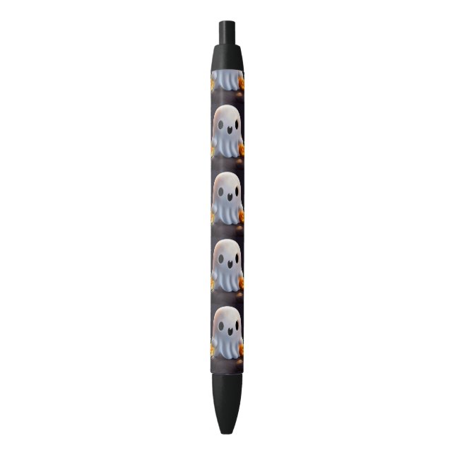 Stylo Noir Baby Ghost Déplaisant mignon caractère Halloween (devant Vertical)