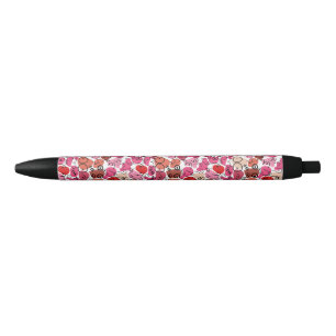Stylo Noir Baby shower rose rouge mignon motif