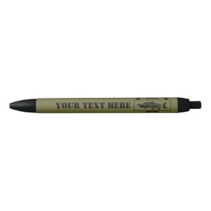 Stylo Noir Badge de pêcheur de combat de l'Alaska