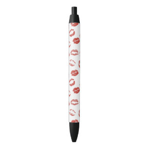 Stylo Noir Baisers rouges de lèvres