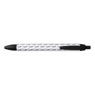 Stylo Noir Baleine bleu aquarelle