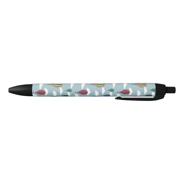 Stylo Noir Ballons chauds colorés (Bas)