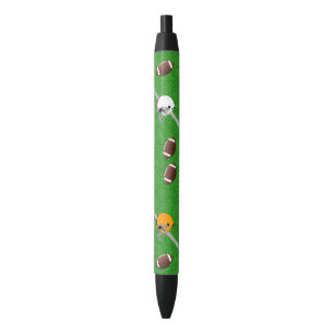 Stylo Noir Ballons de football sur le terrain