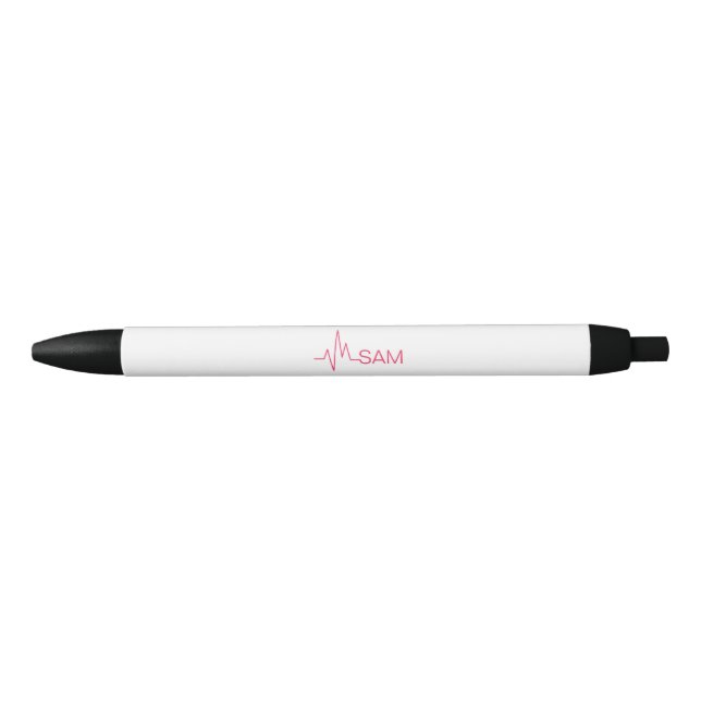 Stylo Noir Bande cardiaque Médicale| Pour les médecins et les (Devant)