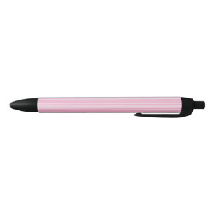 Stylo Noir Bandes de bonbons rose pâle