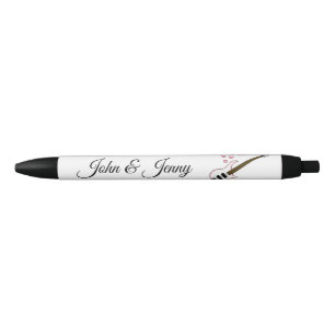 Stylo Noir Basse Guitare Musicien Personnalisé Mariage Faveur