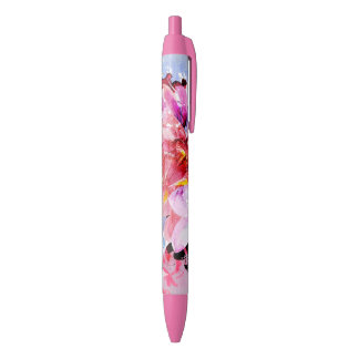 Stylo Noir Beau bouquet des fleurs