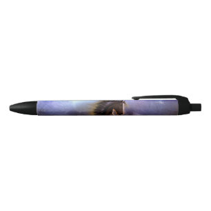 Stylo Noir Beau cheval avec la lune i