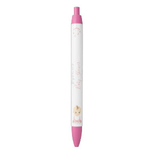 Stylo Noir Bébé mignon et son baby shower mobile