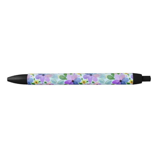 Stylo Noir Belle florale (Devant)