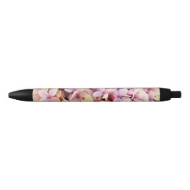 Stylo Noir Belles fleurs d'Hydrangée